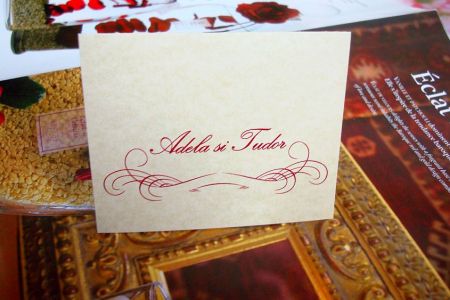 Card de masa nunta vintage
