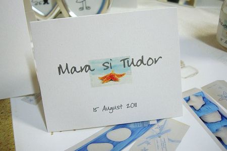 card masa cu tematica marina